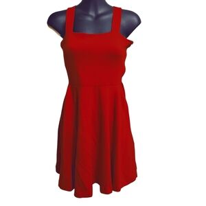 Zara Basic | Evening Collection | Vibrant Red Mini Dress | Size Medium